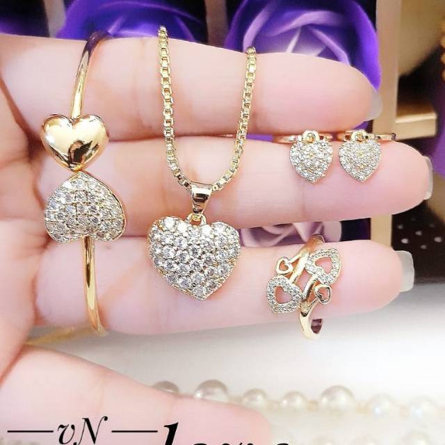 Xuping set perhiasan lapis emas 24k 2715h