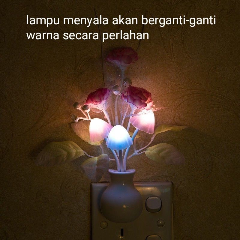 Lampu Tidur Jamur Besar Lampu Tidur Jamur Avatar Bunga LED