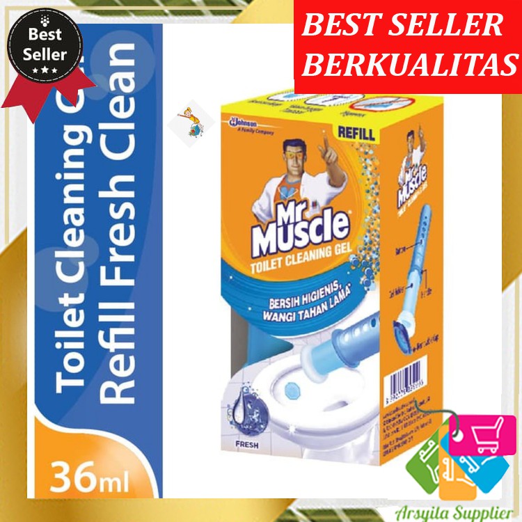 Mr Muscle Toilet Cleaning Gel Fresh Clean Refill 36ml pengharum toilet