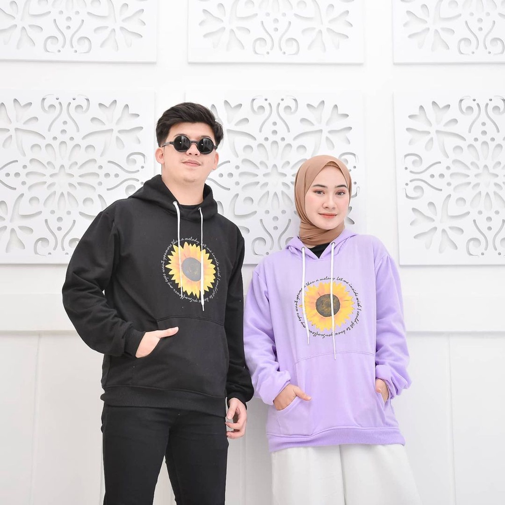 Big Sun Flower - Outwear Cewek Cowok Terbaru 2021 Hoodie Motif Kekinian