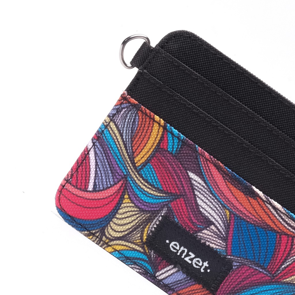 dompet kartu tipis simpel card wallet motif abstrak