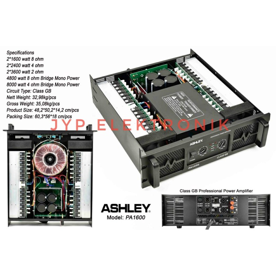 AMPLIFIER ASHLEY PA 1600 / PA1600 ORIGINAL NEW