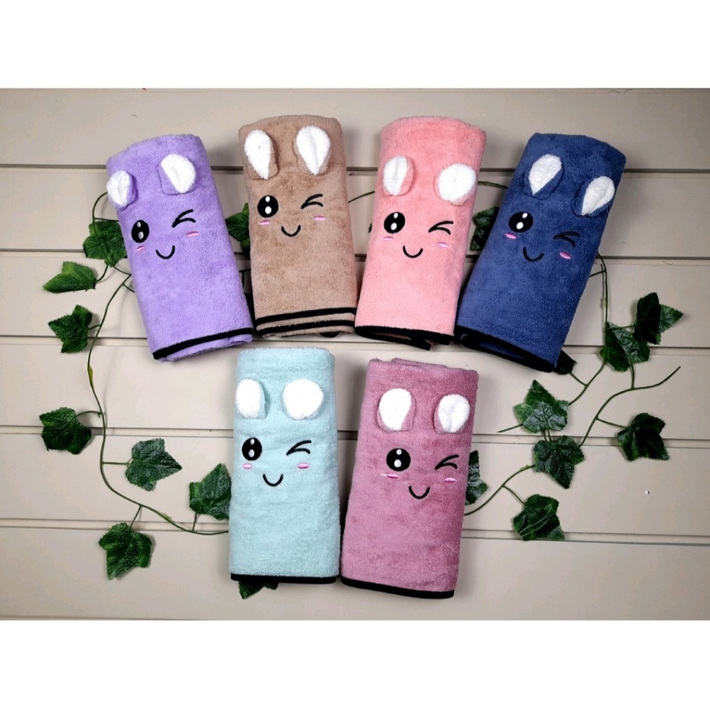 Handuk mandi kuping timbul anak 60x120cm dan 50x100cm daya serap tinggi dan lembut