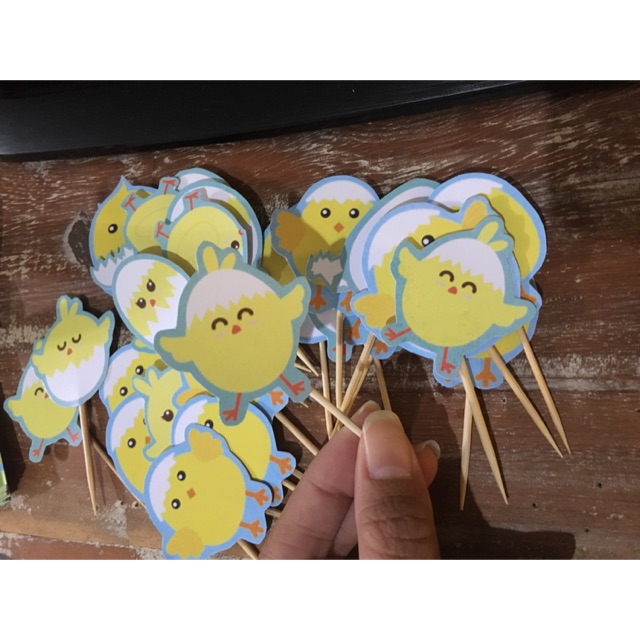 

Cake topper welcome tag cutleries label aqua label