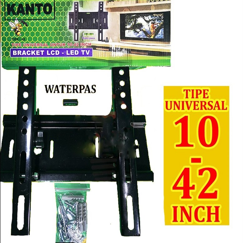 Braket TV LED 42 40 32 26 24 20 17 14 10 Inch / Braket Tv Kanto 10-42 / Braket Universal 10-42 inch