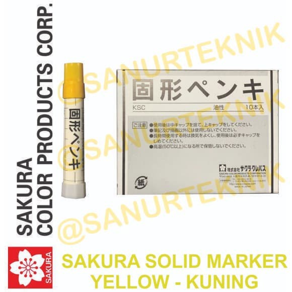 

Free Ongkir Solid Steel Marker/ Spidol Penanda Besi Baja Permanen Sakura KUNING Asli