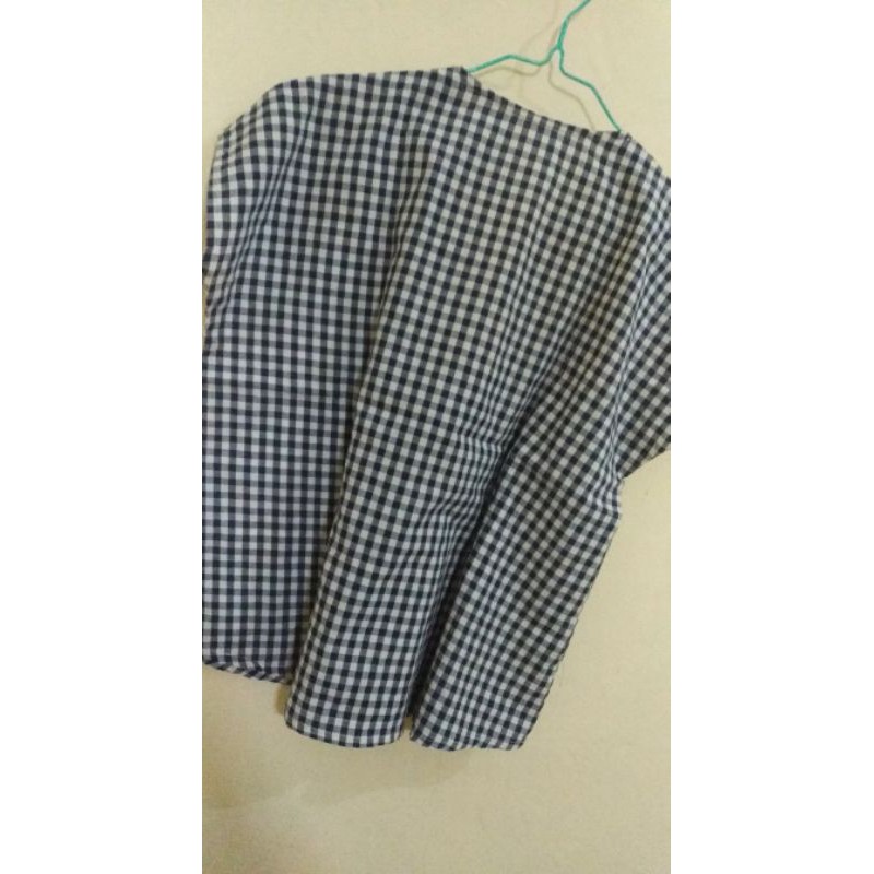 Blouse Wanita Kotak Kotak