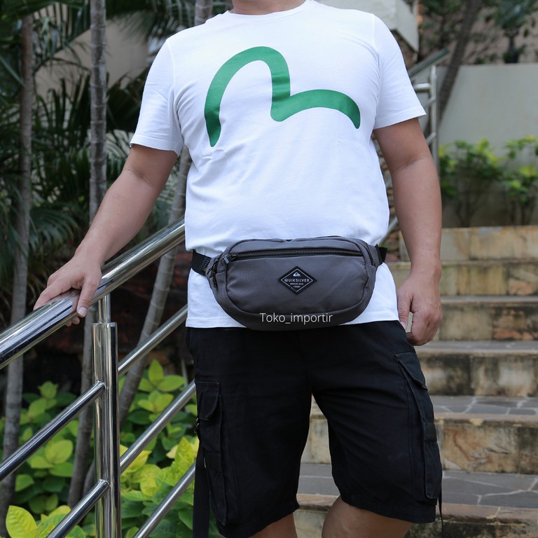 Waistbag Quiksilver Pria Import Waterproof / Tas Pinggang Pria
