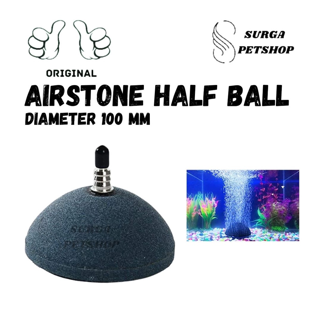 Airstone Setengah Bulat HB 100 mm Half Ball 10 cm Batu Aerator buble air stone aerasi gelembung udar