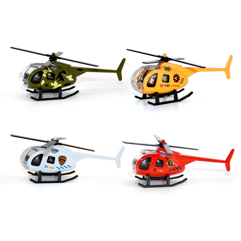 Mainan Simulasi Model Helikopter Mini Bahan Alloy