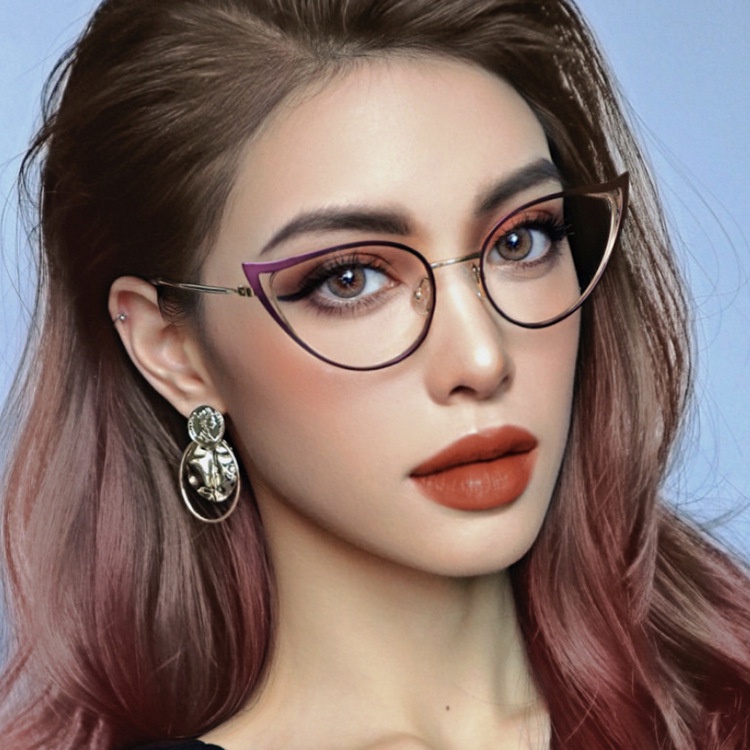 Kacamata Model Mata Kucing Anti Radiasi Gaya Korea Untuk Wanita