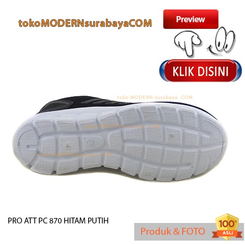 PRO ATT PC 870 HITAM PUTIH sepatu pria casual sneakers