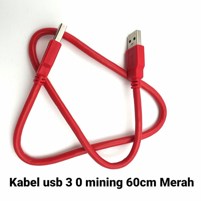 Kabel usb 3.0 mining cable 60 cm Merah data riser high quality