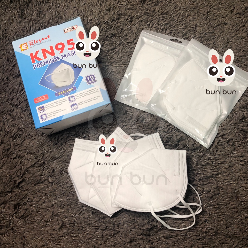 Masker KN95, 5ply ( 1 BOX : 10pcs ) - Elegant HIGH QUALITY.
