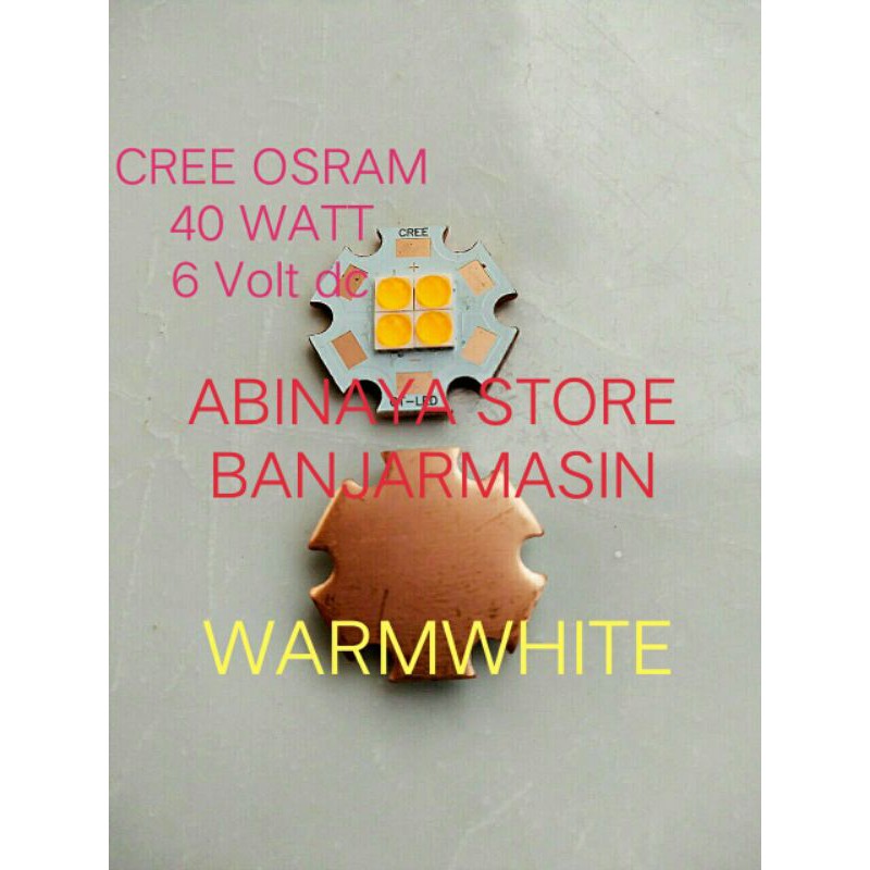 HPL 40W 6v 8A / 12v 4A High Power Led CREE OSRAM 40 Watt 6 12 volt dc part LAMPU SENTER POLICE SWATT
