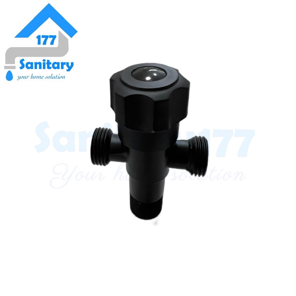 Stop Kran Shower single Minimalis HITAM Keran Air bulat - double cabang Jetshower stainless handshower valve kloset black closet