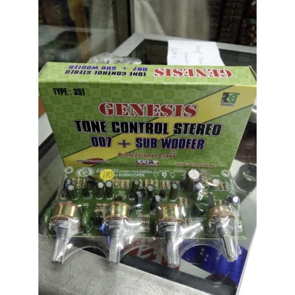 KIT TONE CONTROL STEREO SUBWOOFER GENESIS 007 DC 12 VOLT RANIC 351 - TONE CONTROL