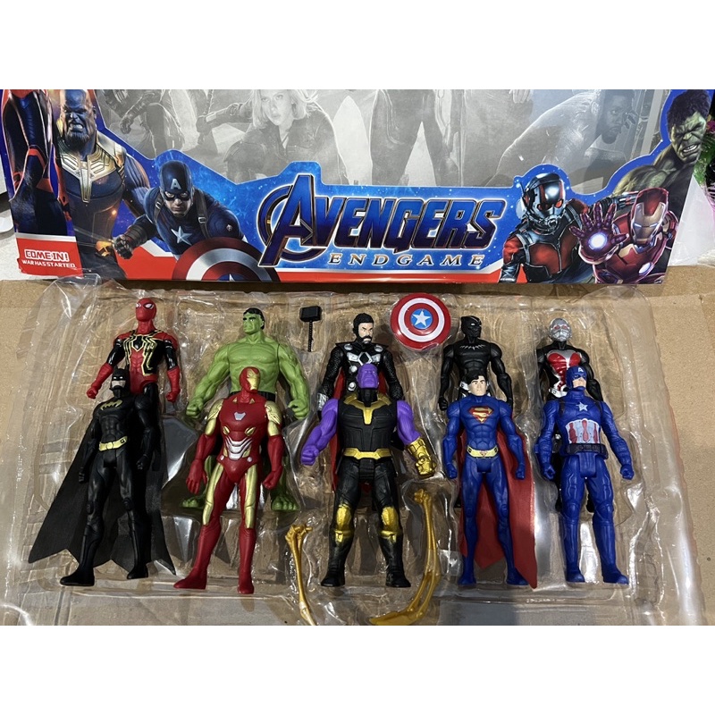 MAINAN ANAK FIGURE ROBOT AVENGERS DAN DC ISI 10 HERO