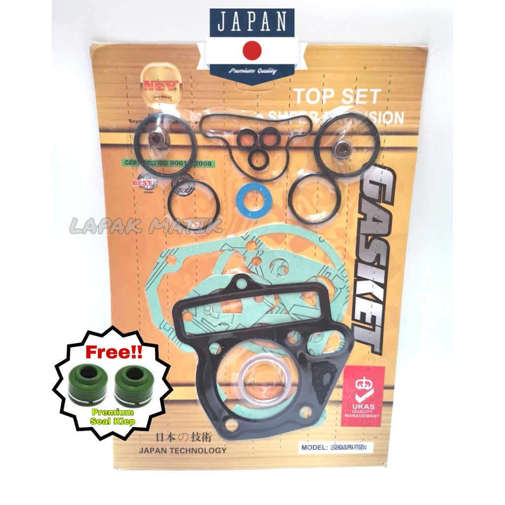 Paking Gasket TOP SET LEGENDA SUPRA FIT REVO Nagoya Gold perpak packing