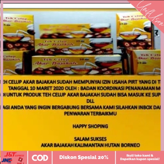 

⭐COD⭐ Teh Celup Akar Bajakah asli kalimantan 100% Original herbal obat kanke