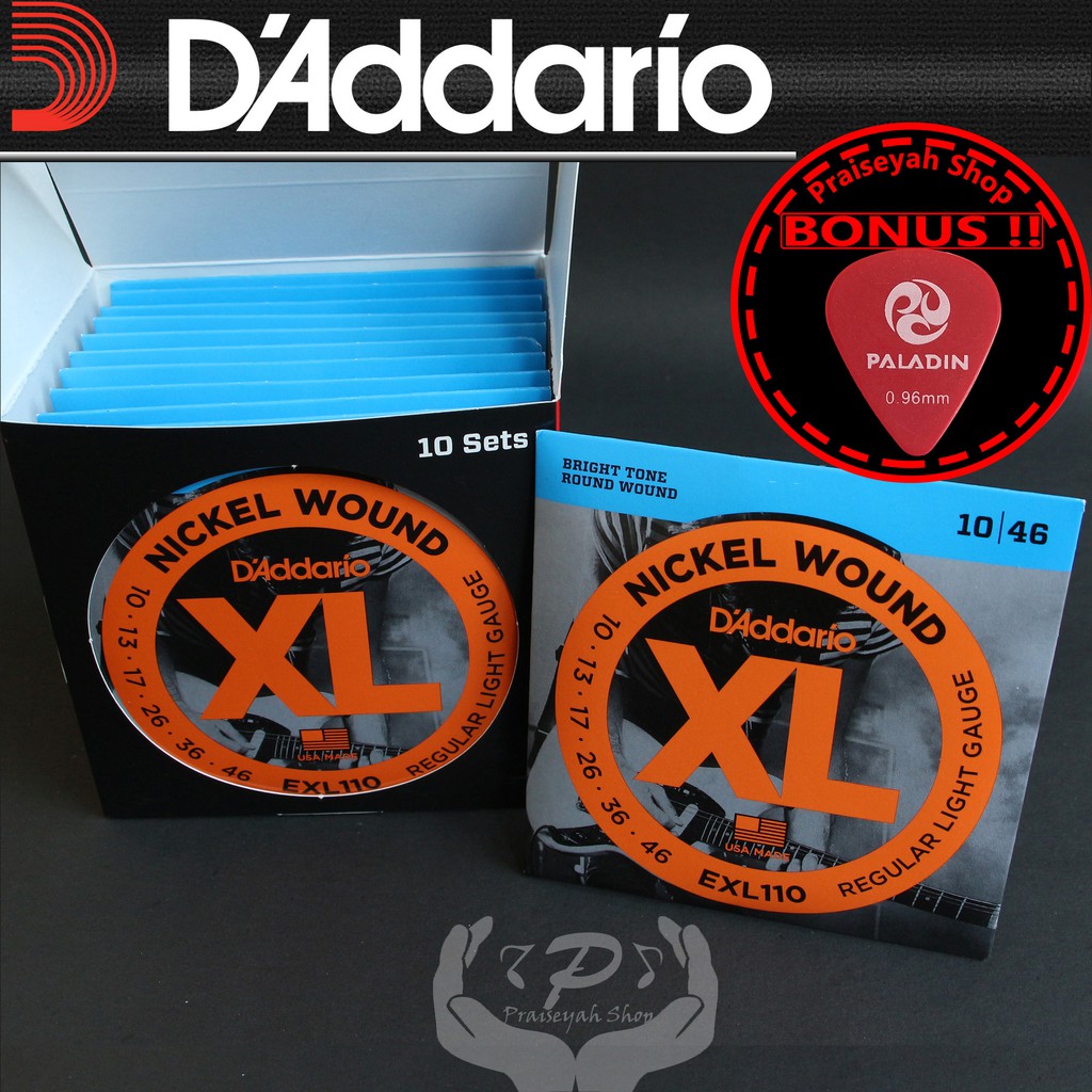 Daddario EXL 110 0.10 Senar Gitar Elektrik String ORI Original Dadario