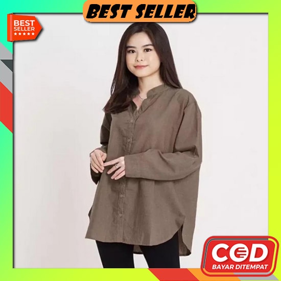 Atasan Kemeja Wanita Lengan Panjang Blouse Cantik Kekinian Premium Baju Atasan Terbaru 2022 Modern W