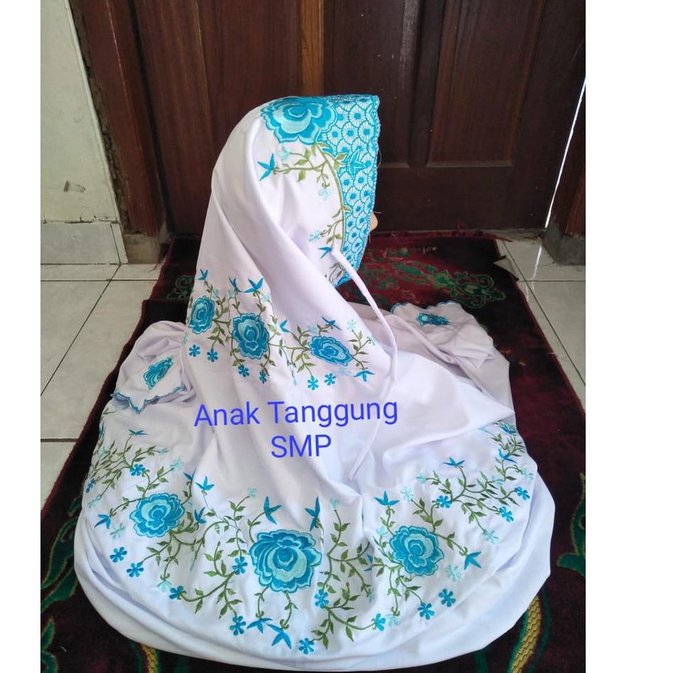 Serbuuuu.. Mukena Lajuran Terusan Remaja Tanggung Putih Rukuh Lajuran Terusan Remaja Mukena Terusan