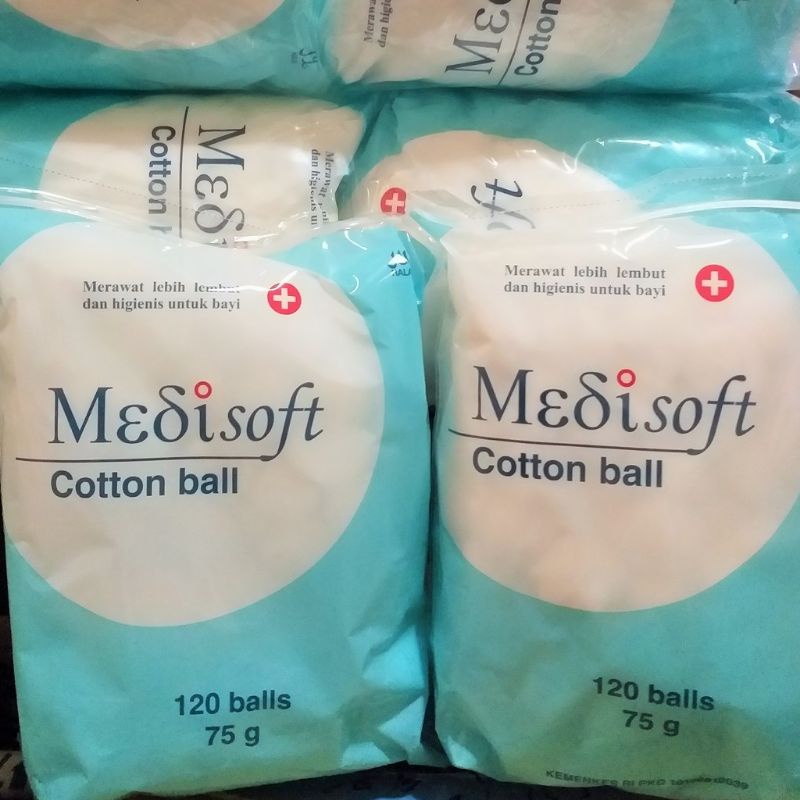 Medisoft Cotton Ball Kapas Bola Bayi Cebok isi 120 ball