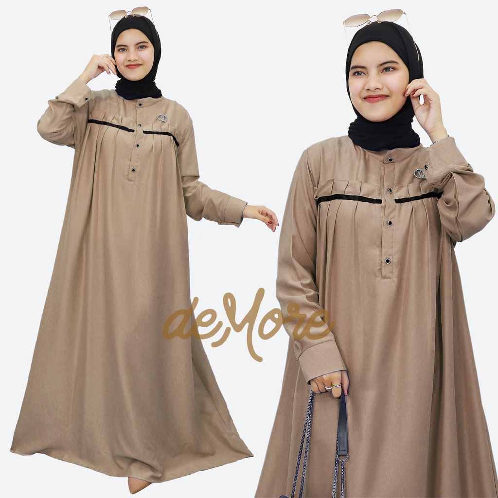 GAMIS REMPEL SHAKILA PREMIUM FASHION WANITA MUSLIM ELEGAN KEKINIAN BAJU GAMIS JUBAH CASUAL GAMIS PESTA KONDANGAN TANISHA DRESS DEMORE