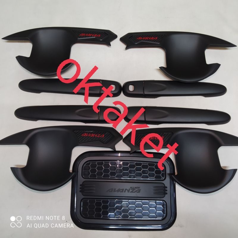 paket outer handle dan tank cover Avanza Xenia 2012- 2019 hitam chrome