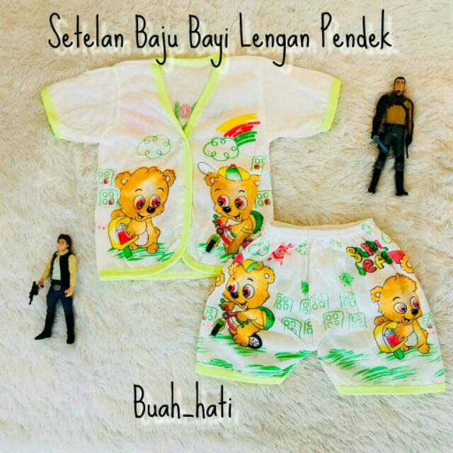 ISI 3 SETELAN BAJU BAYI LENGAN PENDEK