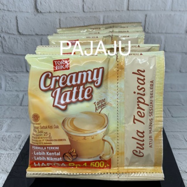 

Torabika Creamy LATTE kopi MURAH PROMO 10 sachet TORA BIKA