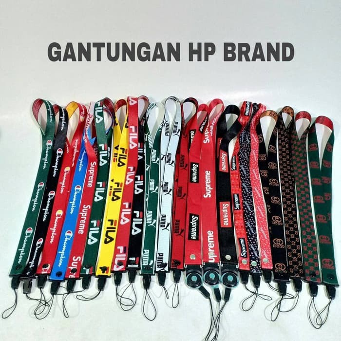 TALI GANTUNGAN HP BRANDED KUALITAS PREMIUM FILA / NIKE / ADIDAS / GUCCI / LV DAN LAIN LAIN