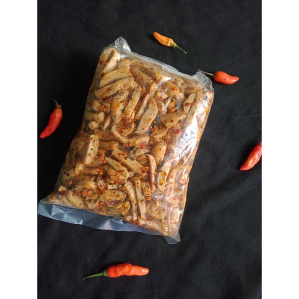 

basreng pedas dan original daun jeruk dengan bumbu rempah basah
