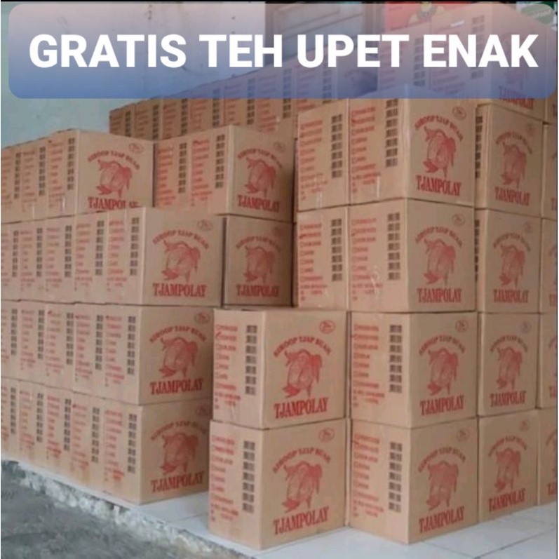 

SIRUP TJAMPOLAY RASA PISANG SUSU 1 KARTON ISI 12 BOTOL GRATIS TEH UPET ENAK