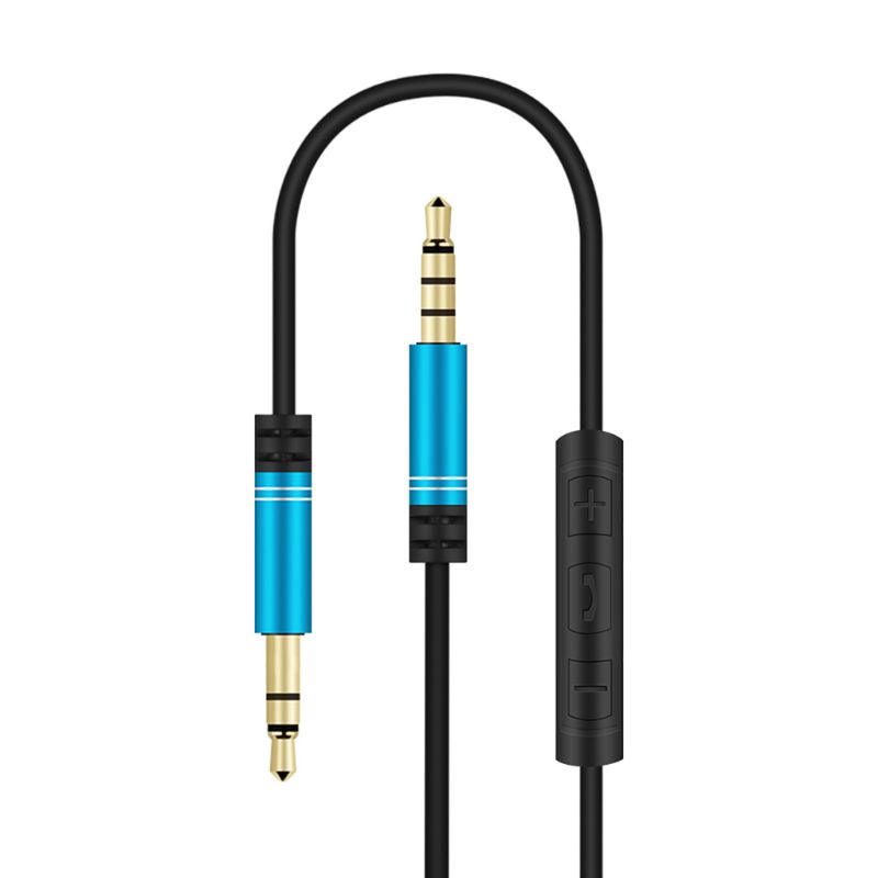 Btsg Kabel Audio Stereo Aux 3.5mm Jack 1.2m Dengan Mic Speakerphone