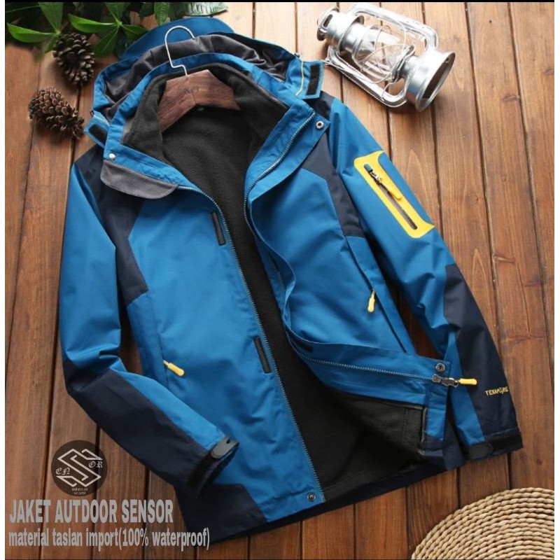 Jaket Outdoor Sensor Waterproof Hiking Gunung 100%