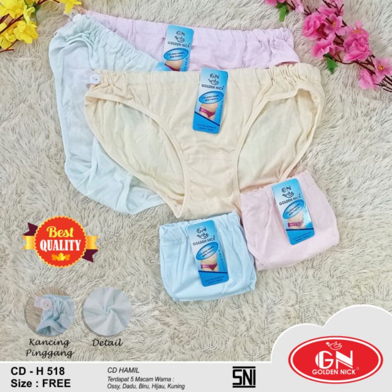CELANA DALAM WANITA HAMIL MINI PANTS H518/CD HAMIL GOLDEN NICK BAWAH PERUT