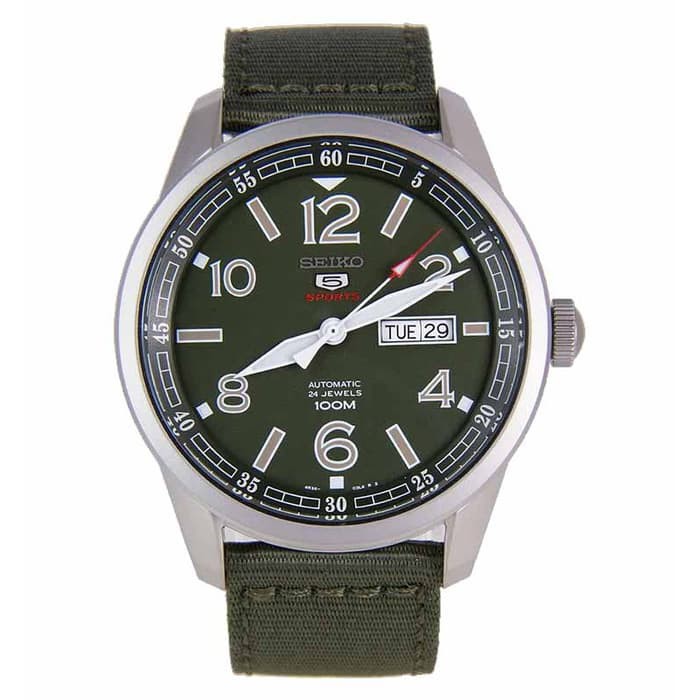 Seiko 5 SRP621K1 Automatic Green Nylon Strap