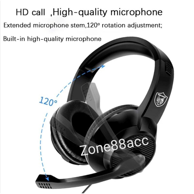 Headset Handsfree Earphone Audio Headphone PC Komputer HP Game Gaming Pubg Ff Mobile Legend Overhead