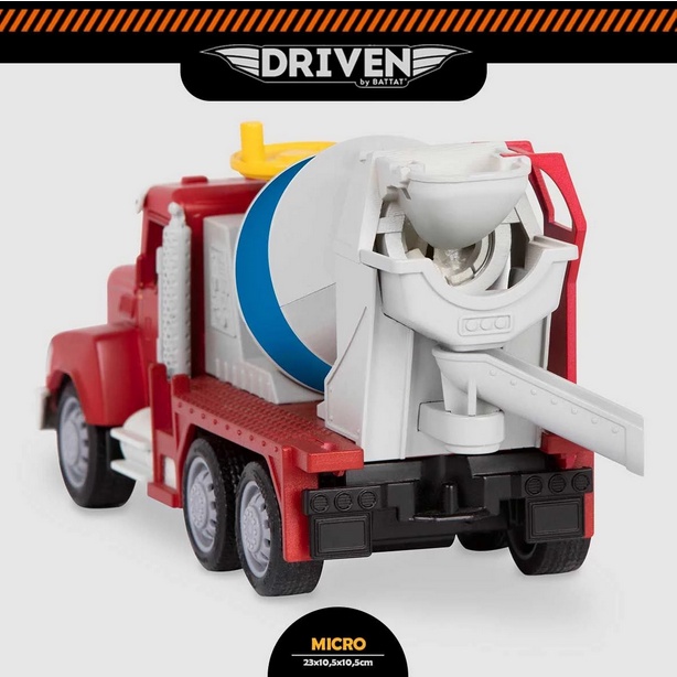 DRIVEN BY BATTAT Micro Series Micro Cement Mixer Truck Mainan Anak