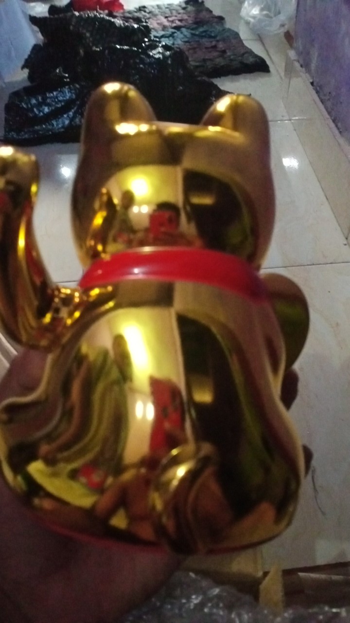 Lucky Cat /kucing Rejeki/kucing Hoki/kucing Maneko Neki Baterai 16.5cm