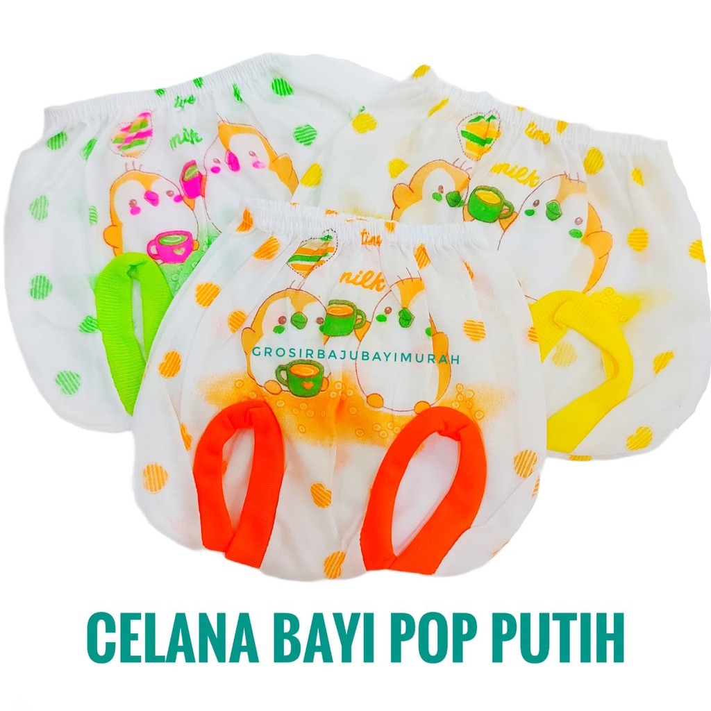 [GROSIR] celana pop bayi PUTIH CANTIK perlengkapan bayi baru lahir