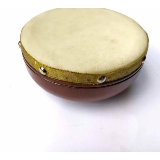 (BISA COD) Alat Musik Hadroh Rebana Qosidaan Diameter 16 cm Bahan Kayu Mahoni dan Kulit Kambing