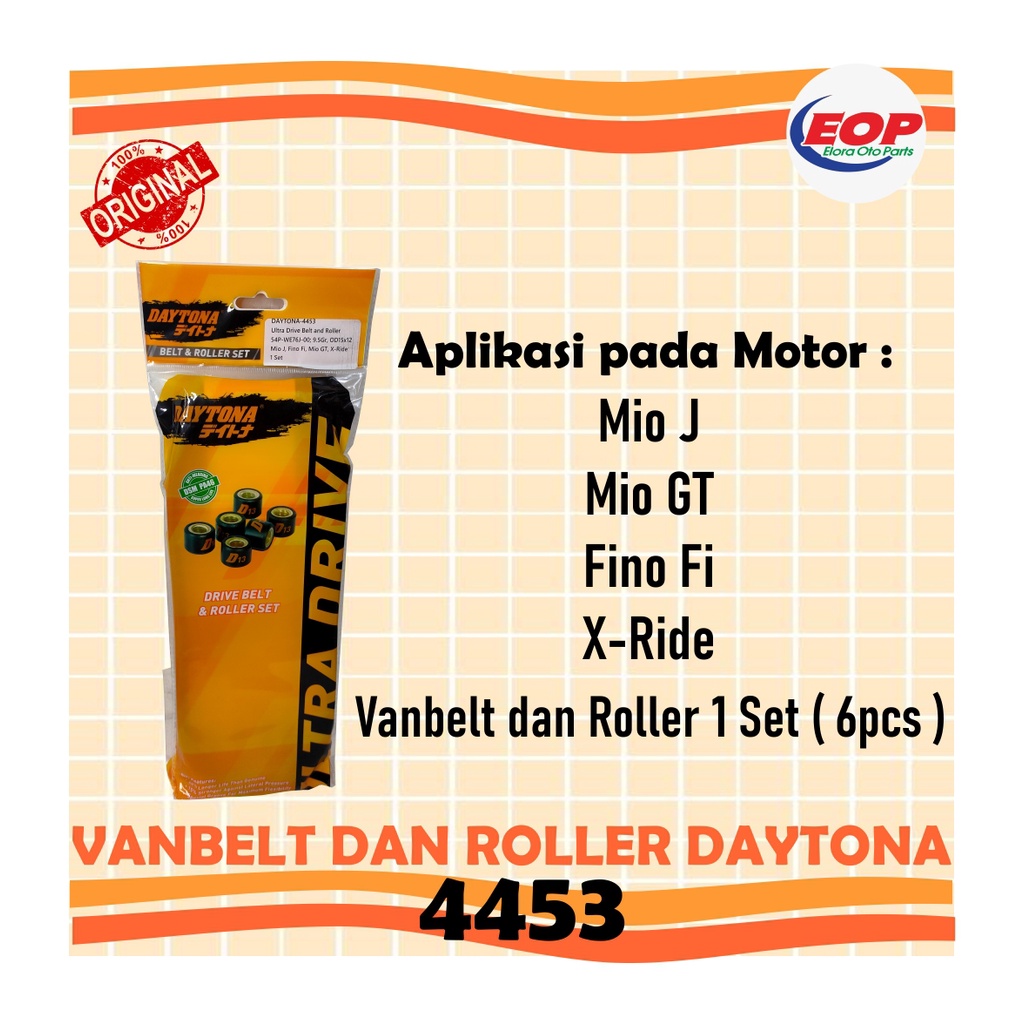 Daytona Vanbelt+Roller Mio J, GT, Fino FI 115cc , Xride 115cc 4453 Original