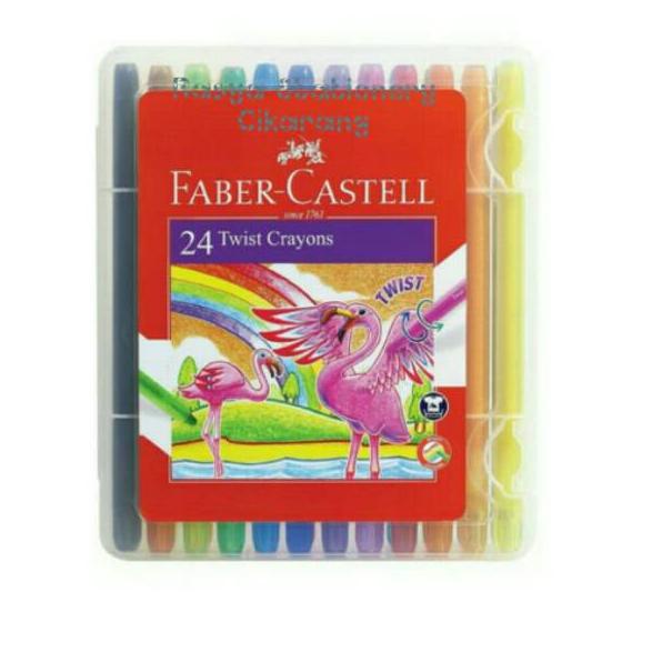 

Top Shipment Faber - Castell Twist Crayon 24 warna / Crayon puter Faber - Castell isi 24 warna