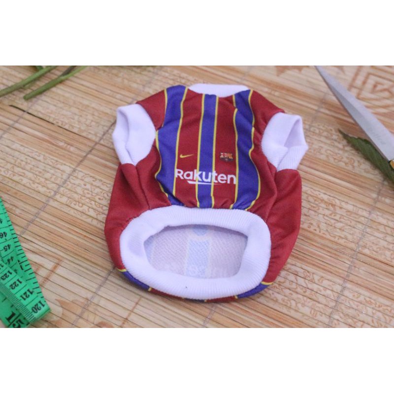 Jersey bola fc barcelona lucu untuk kucing dan anjing / baju kucing murah size S-XL