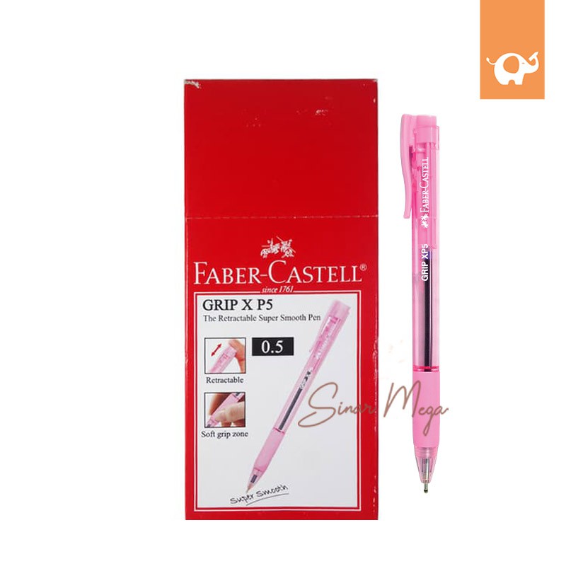 

Faber Castell Pulpen Grip X P5 0.5mm Black/ Pen Ballpoint Hitam Murah