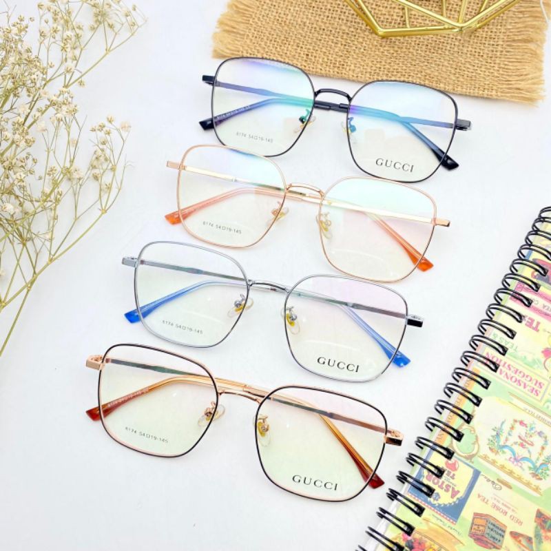 kacamata anti radiasi photocromic Korea model kotak terbaru 8174