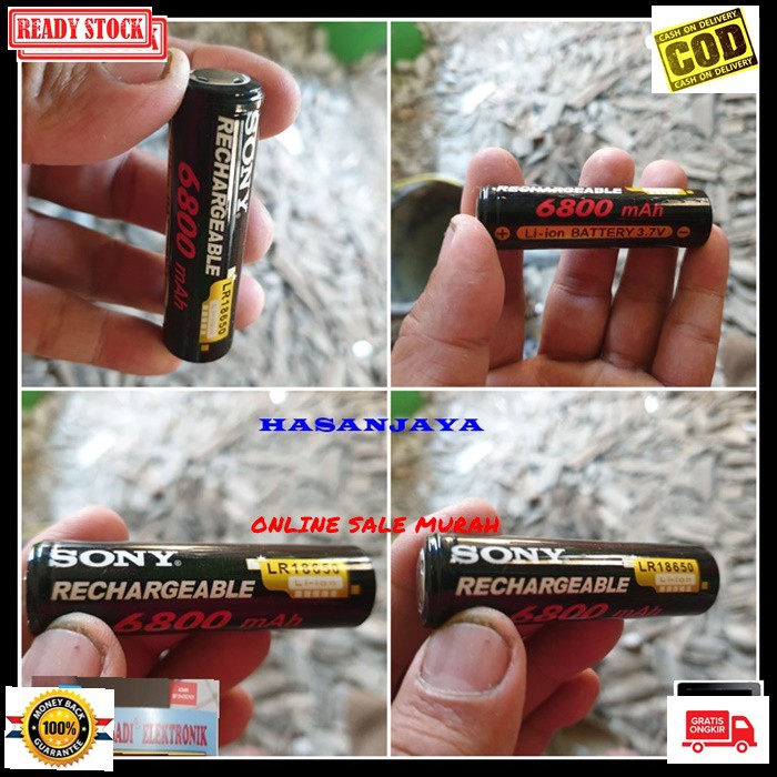 G284 Sony baterai 3,7V volt 18650 battery batere cas casan charger charging Rechargeable Lithium batu baterry universal multi elektonik batery multifungsi G284   6800 MAH  BATERAI BISA GI GUNAKAN SEGALA pb powerbank vape vapor senter swat laptop mic speak